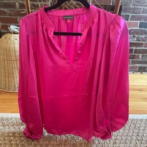 Vince Camuto Hot Pink Puff Sleeve Blouse